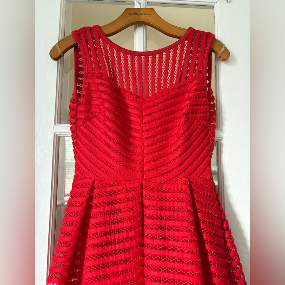 Elegant Red Lace Dress